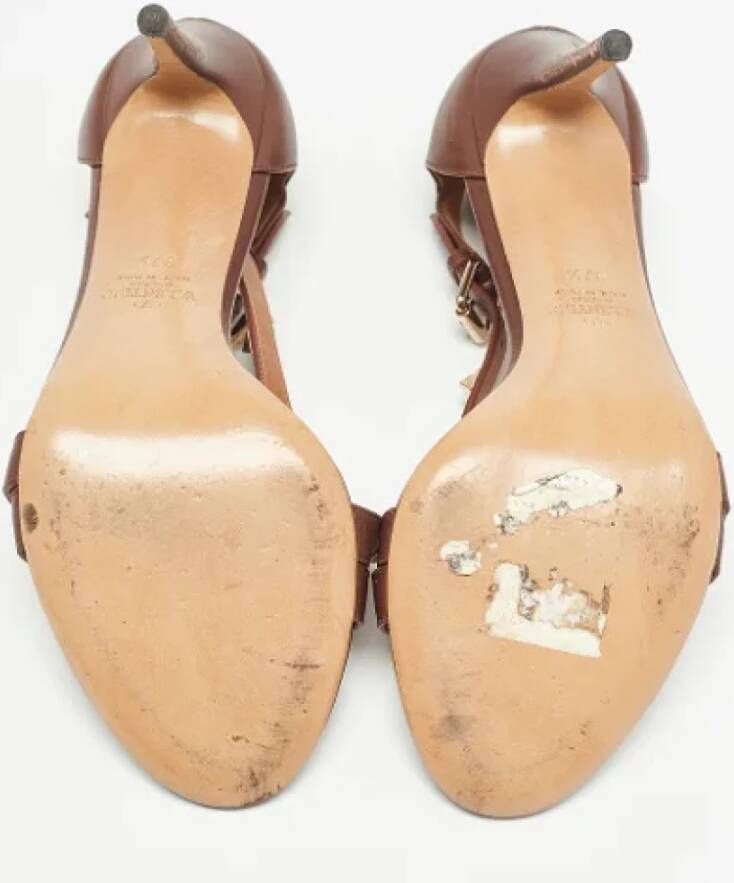 Valentino Vintage Pre-owned Leather sandals Brown Dames