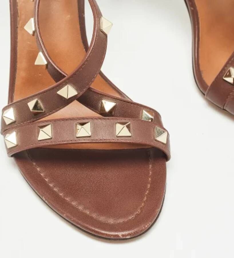 Valentino Vintage Pre-owned Leather sandals Brown Dames