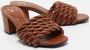 Valentino Vintage Pre-owned Leather sandals Brown Dames - Thumbnail 4