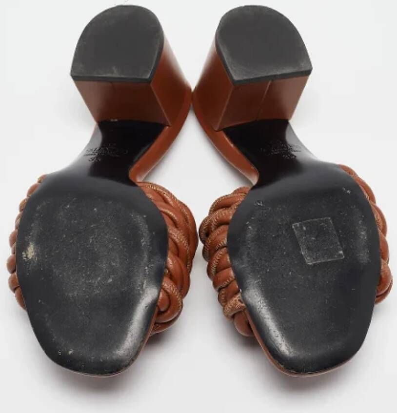 Valentino Vintage Pre-owned Leather sandals Brown Dames