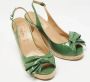 Valentino Vintage Pre-owned Leather sandals Green Dames - Thumbnail 4