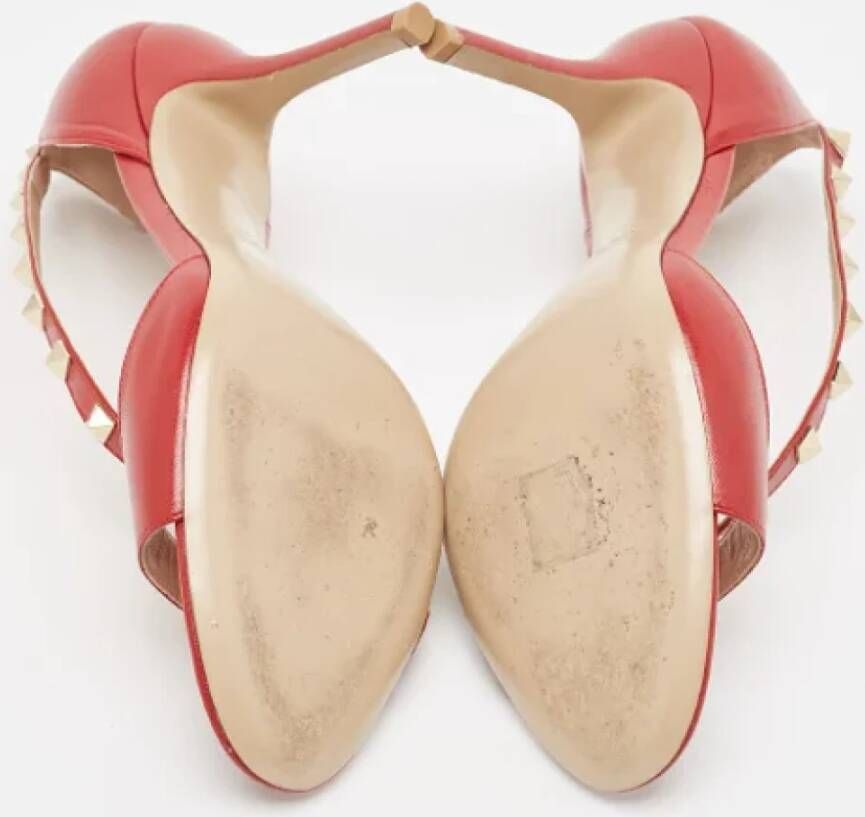 Valentino Vintage Pre-owned Leather sandals Red Dames