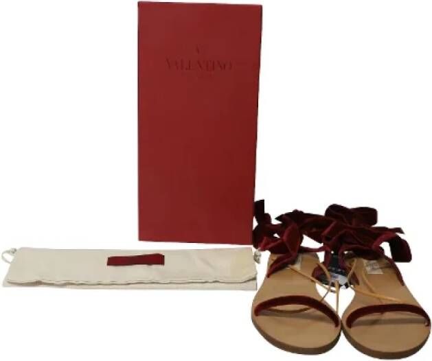 Valentino Vintage Pre-owned Leather sandals Red Dames