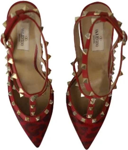 Valentino Vintage Pre-owned Leather sandals Red Dames