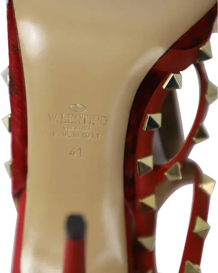 Valentino Vintage Pre-owned Leather sandals Red Dames