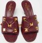 Valentino Vintage Pre-owned Leather sandals Red Dames - Thumbnail 3