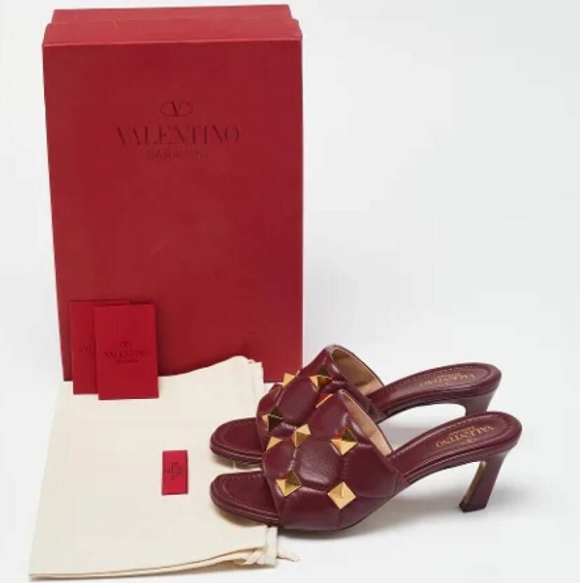 Valentino Vintage Pre-owned Leather sandals Red Dames