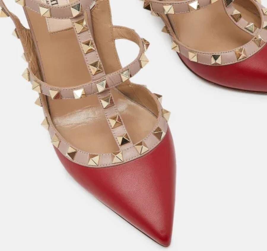 Valentino Vintage Pre-owned Leather sandals Red Dames