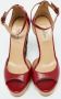 Valentino Vintage Pre-owned Leather sandals Red Dames - Thumbnail 3