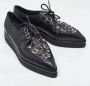 Valentino Vintage Pre-owned Leather sneakers Black Dames - Thumbnail 4