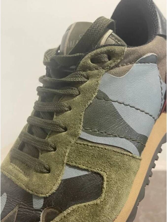 Valentino Vintage Pre-owned Leather sneakers Green Dames