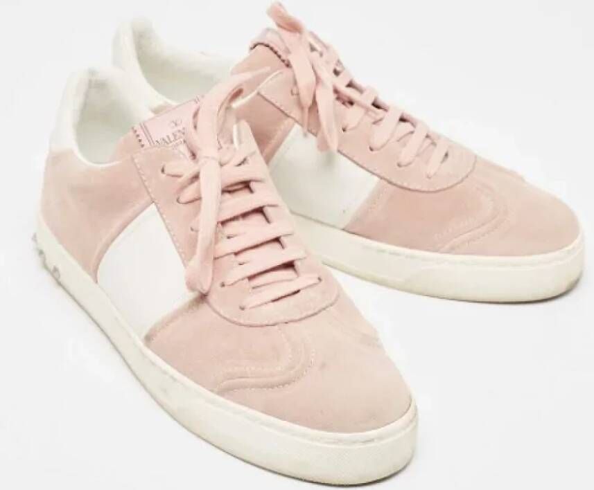 Valentino Vintage Pre-owned Leather sneakers Pink Dames