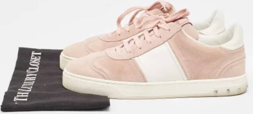 Valentino Vintage Pre-owned Leather sneakers Pink Dames