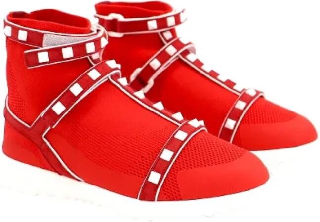 Valentino Vintage Pre-owned Nylon sneakers Red Dames