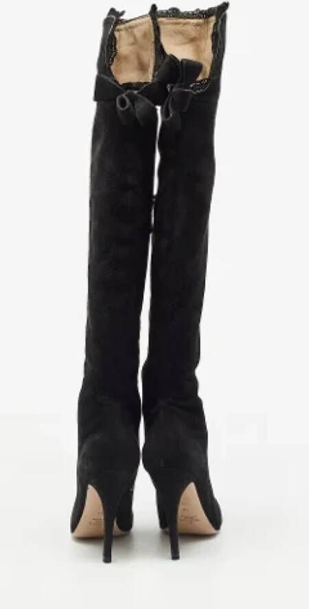 Valentino Vintage Pre-owned Suede boots Black Dames