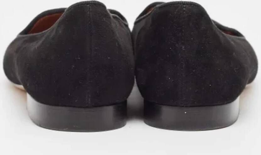 Valentino Vintage Pre-owned Suede flats Black Dames