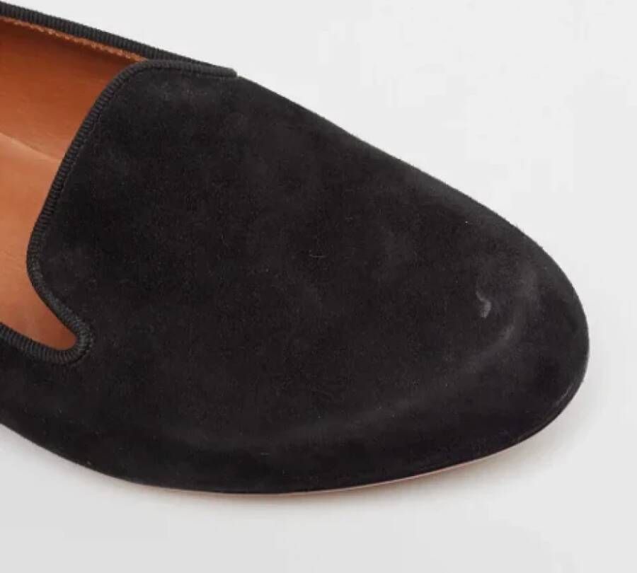 Valentino Vintage Pre-owned Suede flats Black Dames