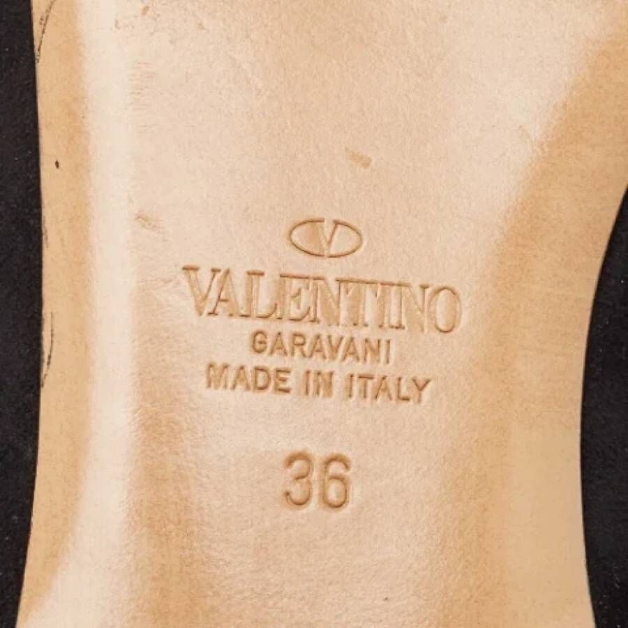 Valentino Vintage Pre-owned Suede flats Black Dames