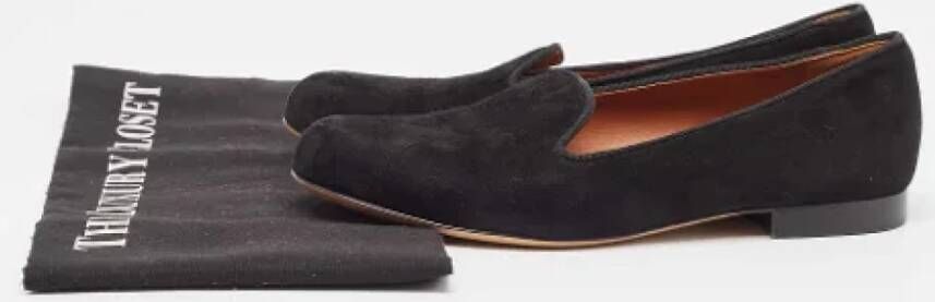 Valentino Vintage Pre-owned Suede flats Black Dames