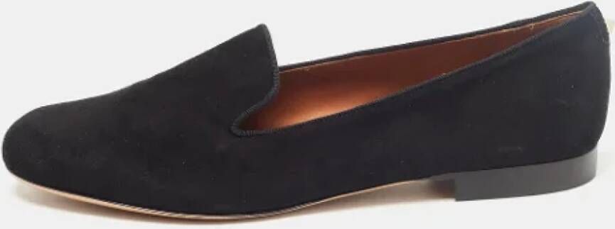 Valentino Vintage Pre-owned Suede flats Black Dames