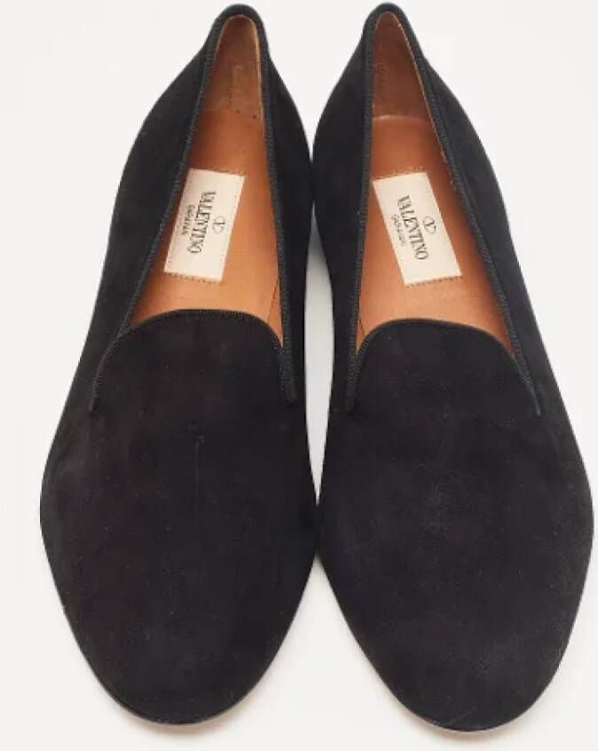 Valentino Vintage Pre-owned Suede flats Black Dames