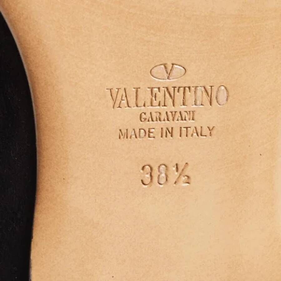 Valentino Vintage Pre-owned Suede flats Black Dames