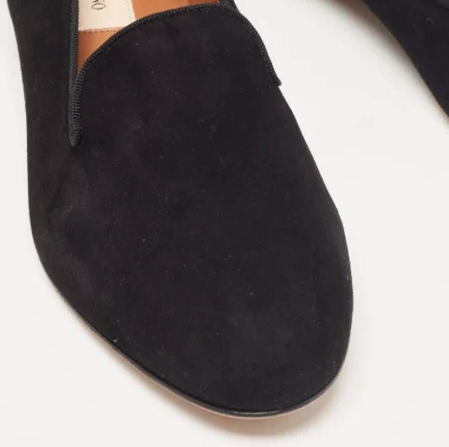 Valentino Vintage Pre-owned Suede flats Black Dames