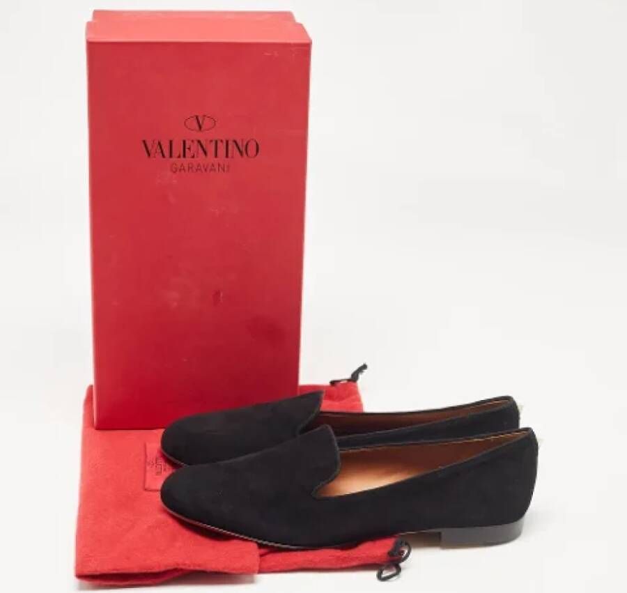 Valentino Vintage Pre-owned Suede flats Black Dames