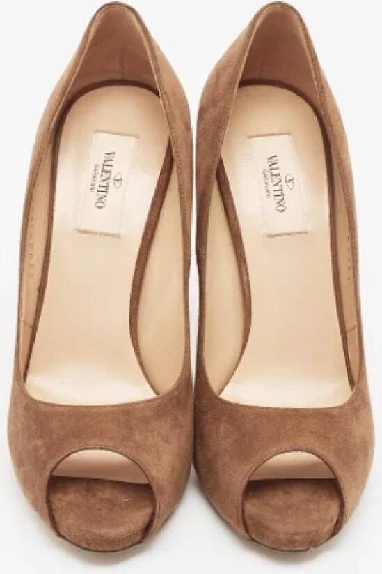 Valentino Vintage Pre-owned Suede heels Brown Dames