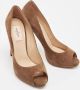 Valentino Vintage Pre-owned Suede heels Brown Dames - Thumbnail 4