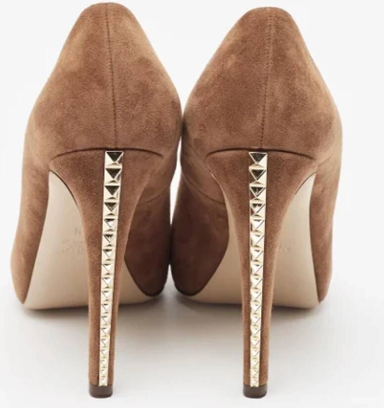 Valentino Vintage Pre-owned Suede heels Brown Dames