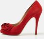 Valentino Vintage Pre-owned Suede heels Red Dames - Thumbnail 2