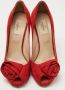 Valentino Vintage Pre-owned Suede heels Red Dames - Thumbnail 3