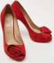 Valentino Vintage Pre-owned Suede heels Red Dames - Thumbnail 4