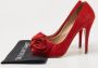 Valentino Vintage Pre-owned Suede heels Red Dames - Thumbnail 9