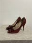 Valentino Vintage Pre-owned Suede heels Red Dames - Thumbnail 4