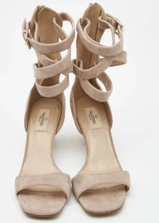 Valentino Vintage Pre-owned Suede sandals Beige Dames