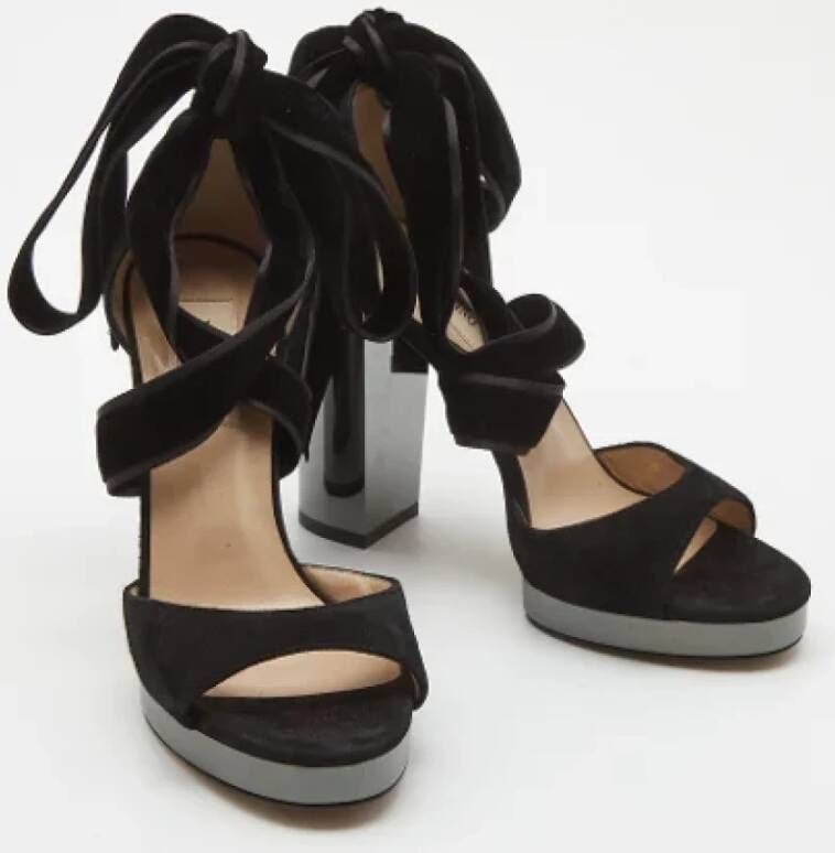 Valentino Vintage Pre-owned Suede sandals Black Dames