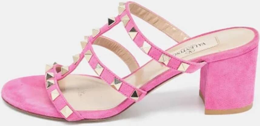 Valentino Vintage Pre-owned Suede sandals Pink Dames