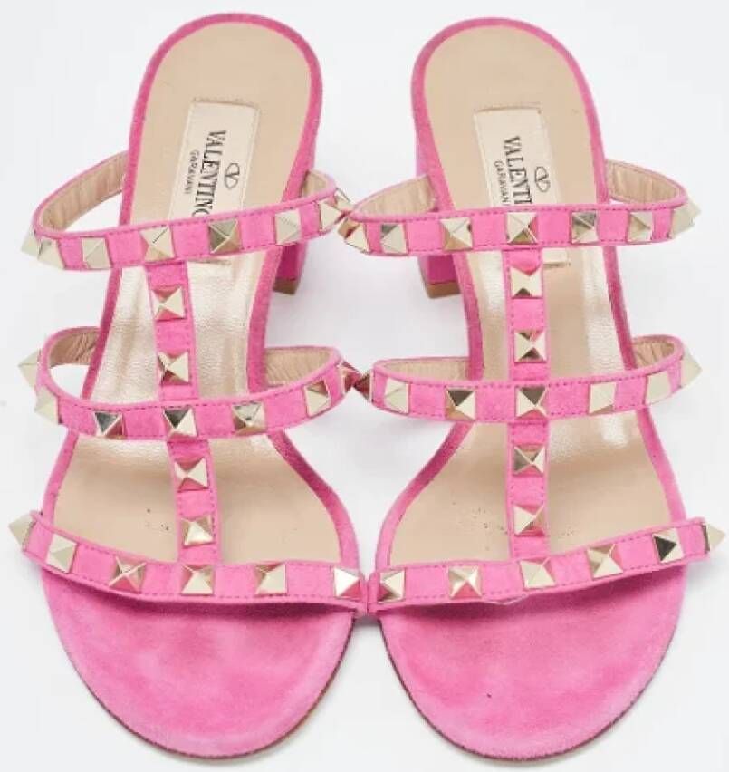 Valentino Vintage Pre-owned Suede sandals Pink Dames