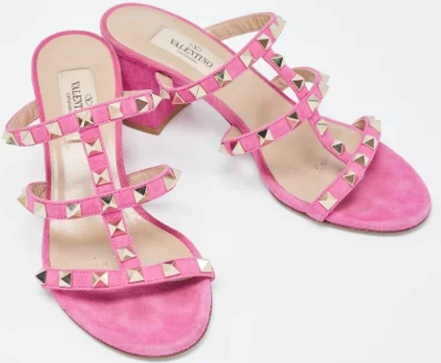 Valentino Vintage Pre-owned Suede sandals Pink Dames