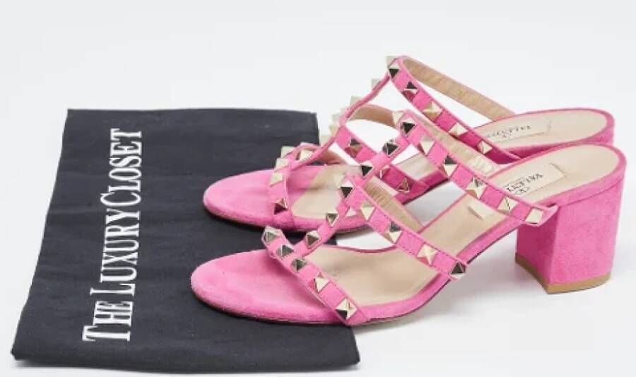 Valentino Vintage Pre-owned Suede sandals Pink Dames