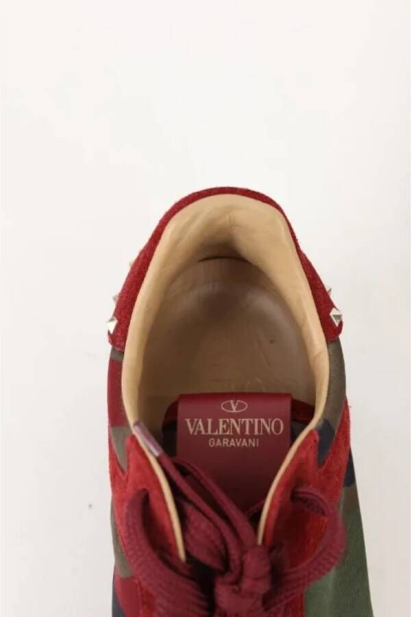 Valentino Vintage Pre-owned Suede sneakers Red Dames