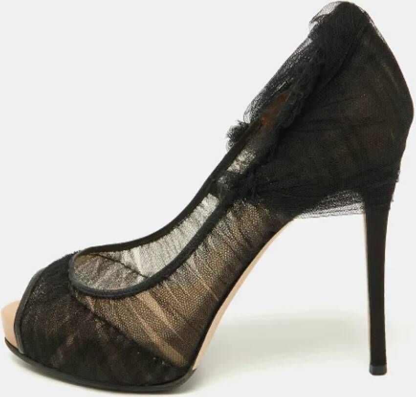 Valentino Vintage Pre-owned Tulle heels Black Dames