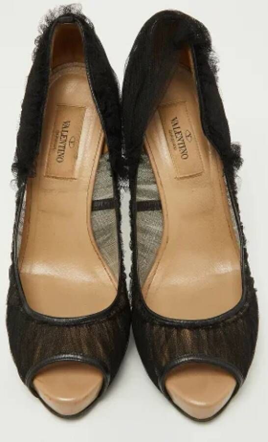 Valentino Vintage Pre-owned Tulle heels Black Dames