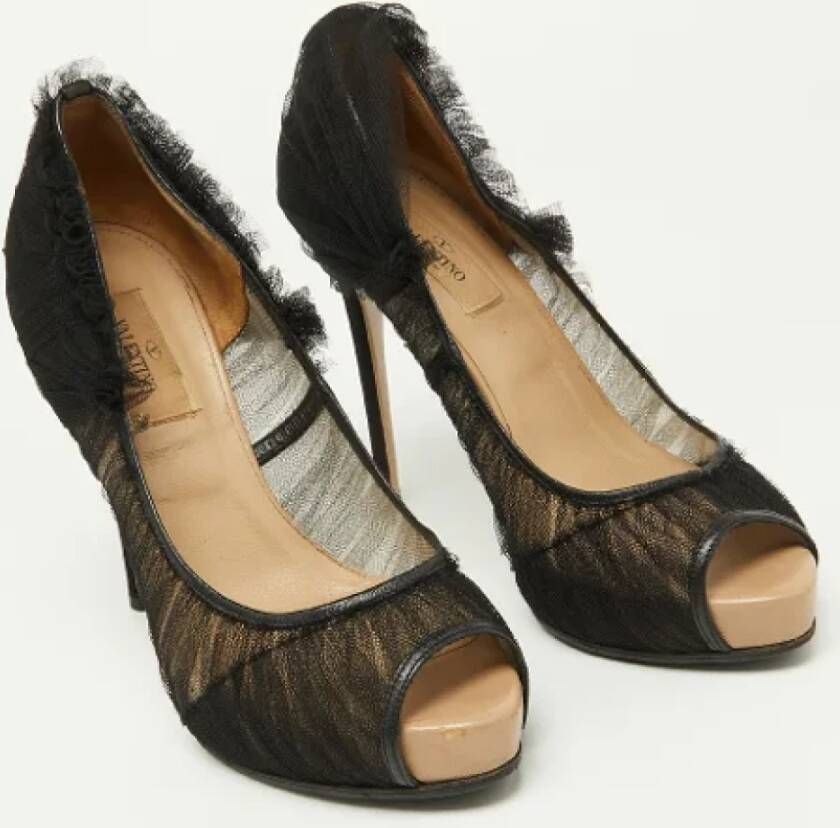 Valentino Vintage Pre-owned Tulle heels Black Dames