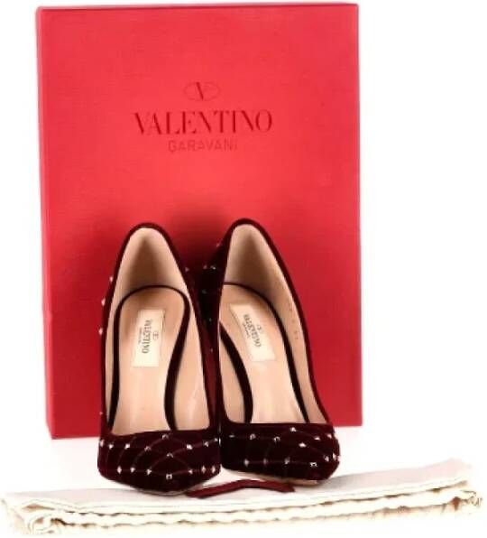 Valentino Vintage Pre-owned Velvet heels Red Dames