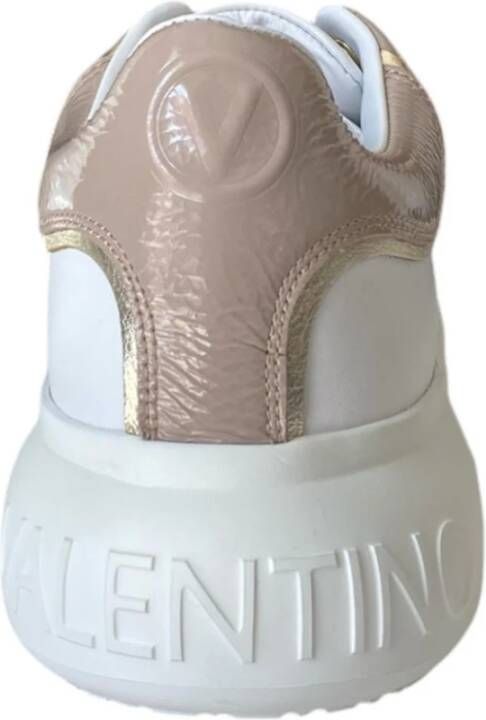 Valentino Witte leren sneaker met naakte inzetstukken White Dames