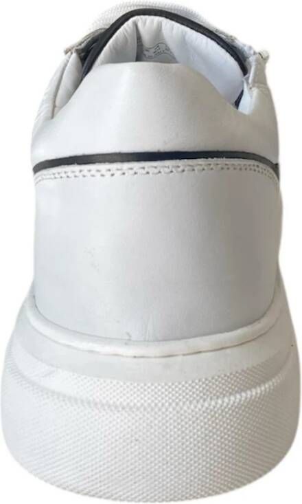 Valentino Witte leren sneaker met rits White Heren