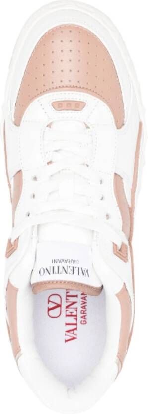 Valentino Witte leren sneakers met Rockstud-details White Dames